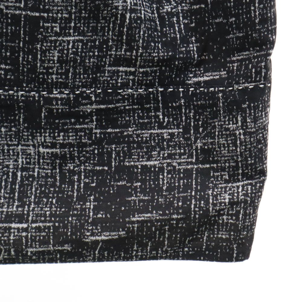 PAULE KA ポールカ ポーランド製 総柄 ノースリーブ 膝丈ワンピース 36 ブラック レディース