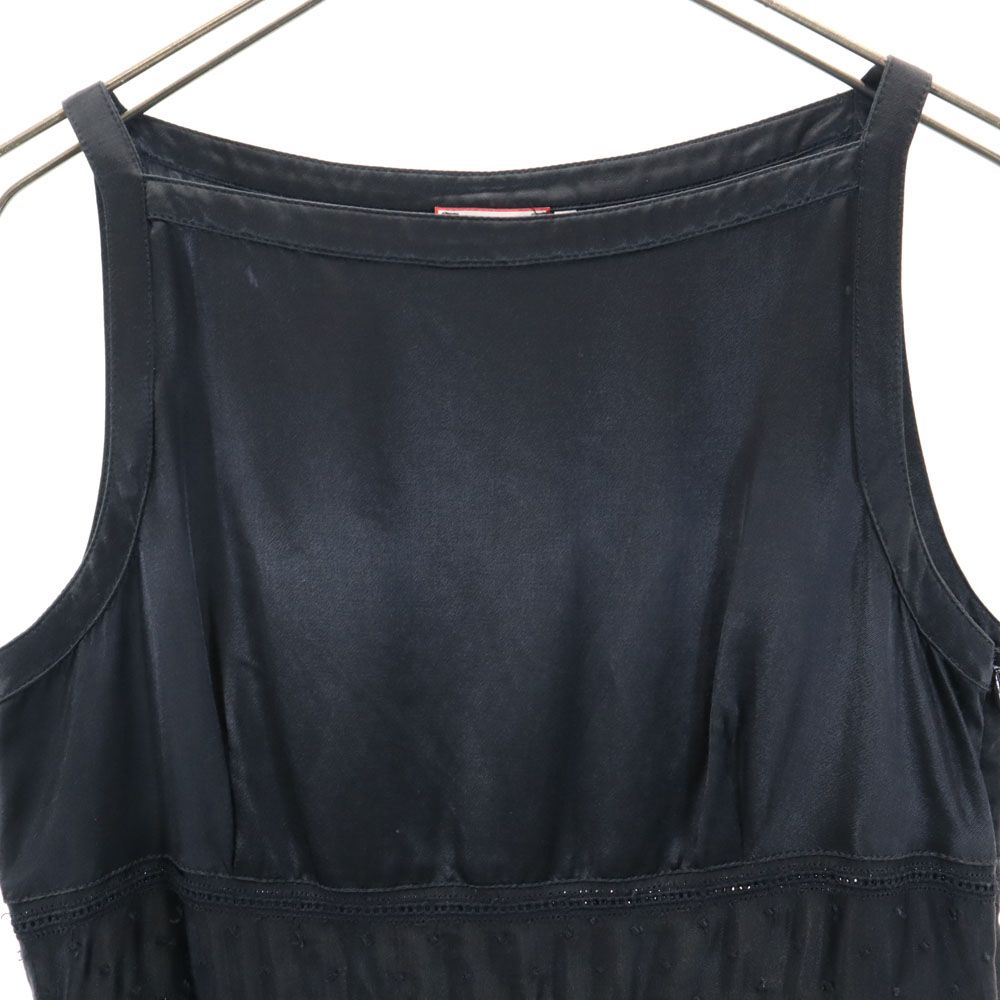 MAX&CO マックスアンドコー イタリア製 ノースリーブ ミニワンピース 42 ブラック レディース