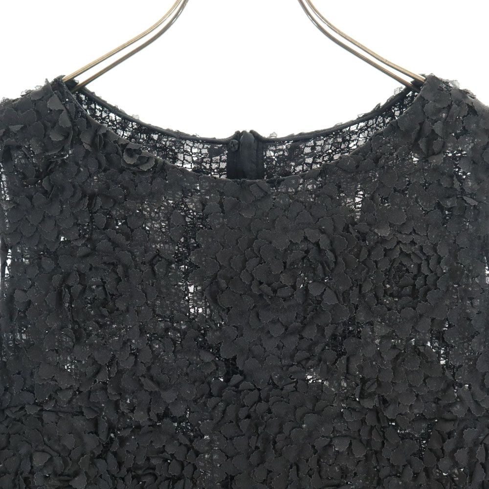 mila schon ミラショーン 日本製 ノースリーブ 膝丈ワンピース 40 黒 レディース