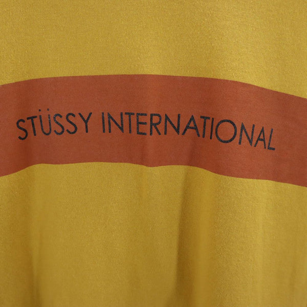 ステューシー 日本製 プリント 長袖 ワンピース S ベージュ系 STUSSY レディース