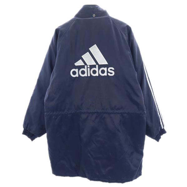 adidas アディダス イギリス製 長袖 ベンチコート 紺 メンズ