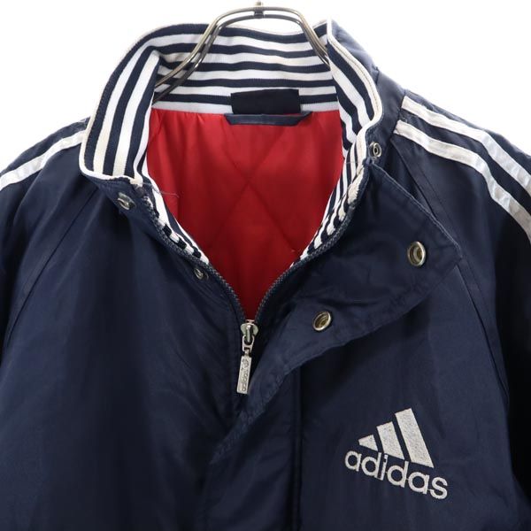 adidas アディダス イギリス製 長袖 ベンチコート 紺 メンズ
