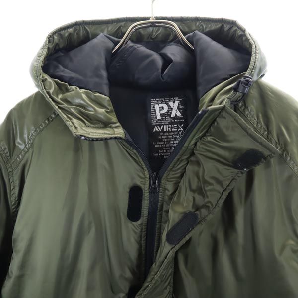 AVIREX アヴィレックス 中綿ジャケット L カーキ フード メンズ