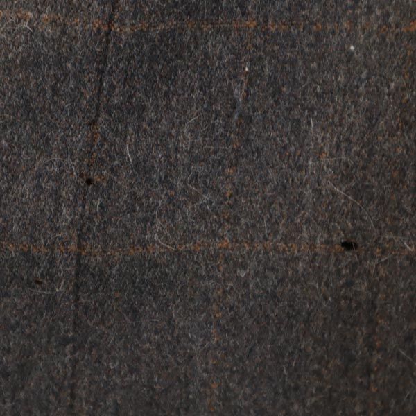 Durban ダーバン ウール チェック柄 ステンカラーコート 92A5 茶系 メンズ