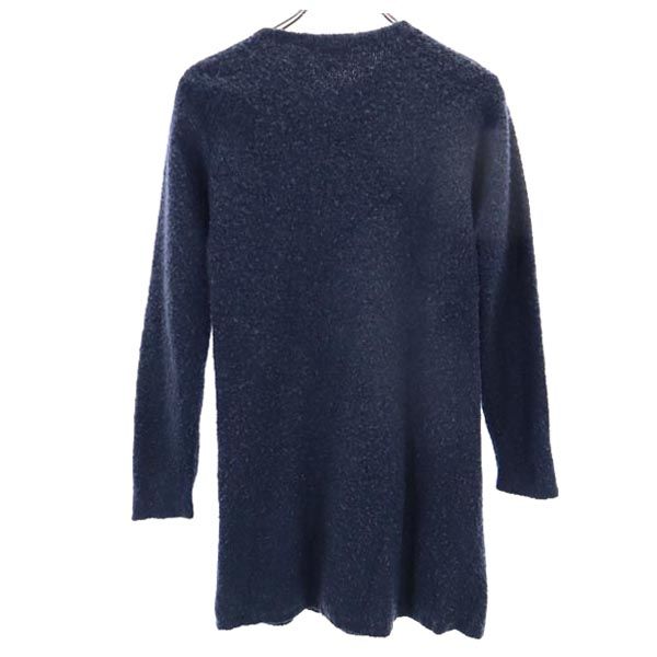 L.L.Bean エルエルビーン 日本製 三陽商会 ウールブレンド 長袖 ワンピース LG ネイビー レディース