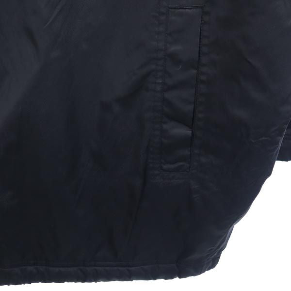 NIKE ナイキ 90s 00s 白タグ オールド 長袖 中綿 ベンチコート L ブラック系 ナイロン フード 裏キルティング メンズ