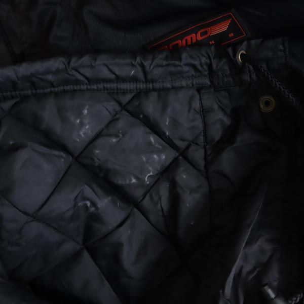 NIKE ナイキ 90s 00s 白タグ オールド 長袖 中綿 ベンチコート L ブラック系 ナイロン フード 裏キルティング メンズ