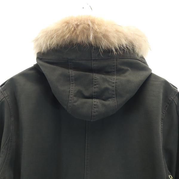 アヴィレックス リアルファー付き モッズコート M カーキ系 AVIREX メンズ