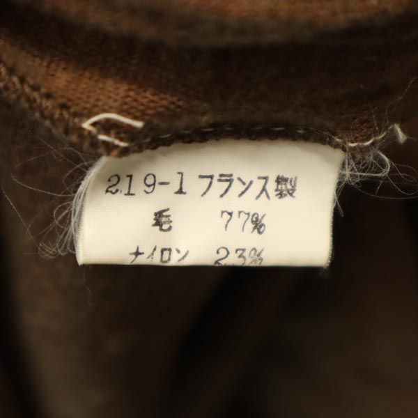 BALENCIAGA バレンシアガ フランス製 ウールブレンド 長袖 ワンピース 38 茶系 レディース