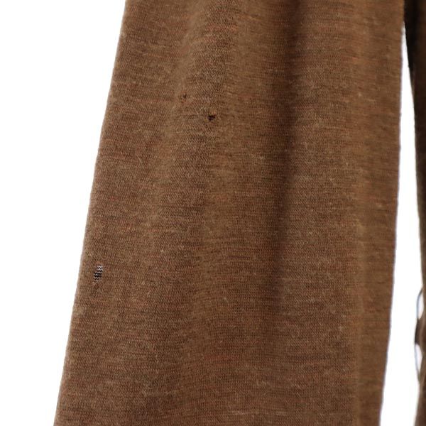 BALENCIAGA バレンシアガ フランス製 ウールブレンド 長袖 ワンピース 38 茶系 レディース