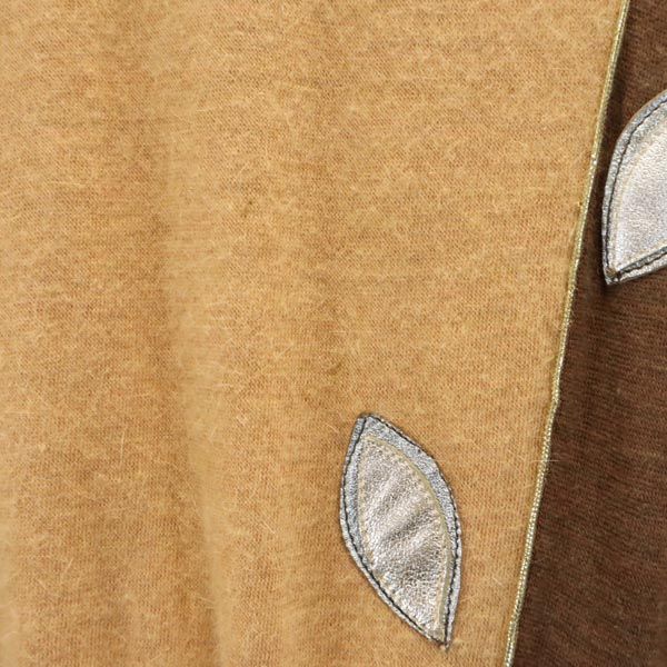 BALENCIAGA バレンシアガ フランス製 ウールブレンド 長袖 ワンピース 38 茶系 レディース