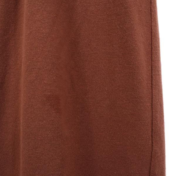 LACOSTE ラコステ 日本製 ノースリーブ ワンピース 38 茶 レディース