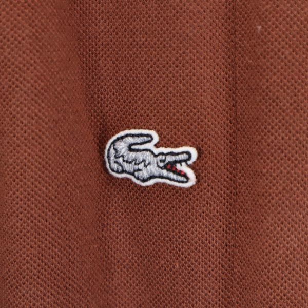 ラコステ 日本製 ノースリーブ ワンピース 38 茶 LACOSTE レディース