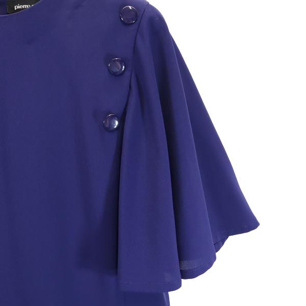 Pierre Cardin ピエールカルダン 半袖 ワンピース 11 ネイビー レディース