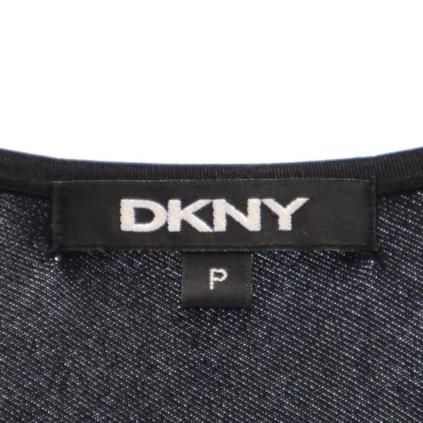 ダナキャランニューヨーク ノースリーブ ロングワンピース P ブラック×ホワイト DKNY DONNA KARAN NEW YORK レディース