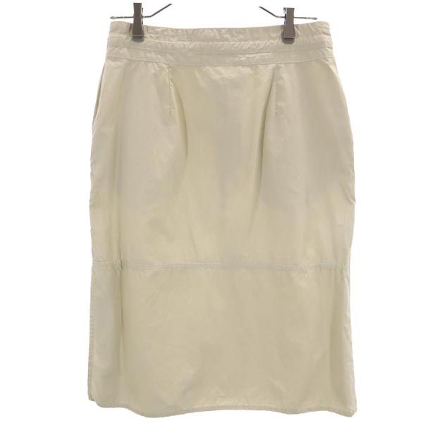 MAX MARA マックスマーラ イタリア製 ミディ丈 コットン スカート 42 ベージュ レディース