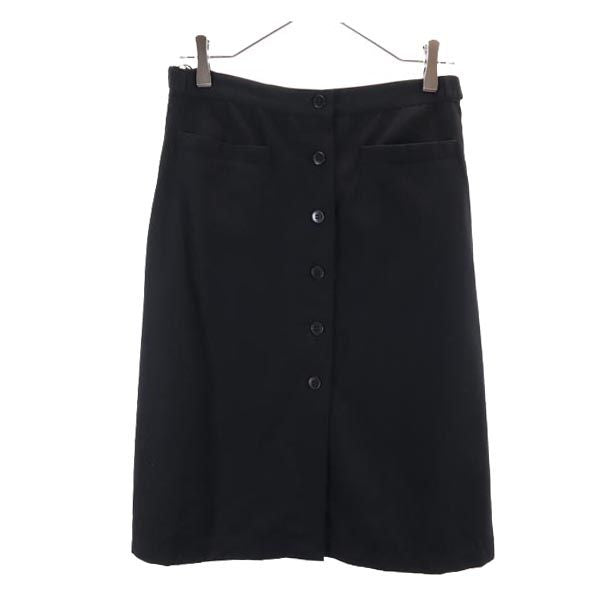 アニエスベー 日本製 ミディ丈 タイトスカート 38 黒 agnes b. レディース