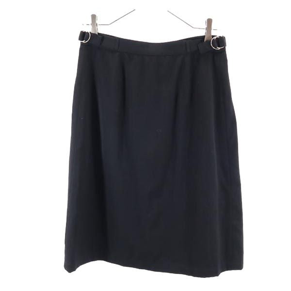 アニエスベー 日本製 ミディ丈 タイトスカート 38 黒 agnes b. レディース