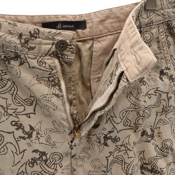 Johnbull ジョンブル 日本製 総柄 ショートパンツ M ブラウン系 メンズ