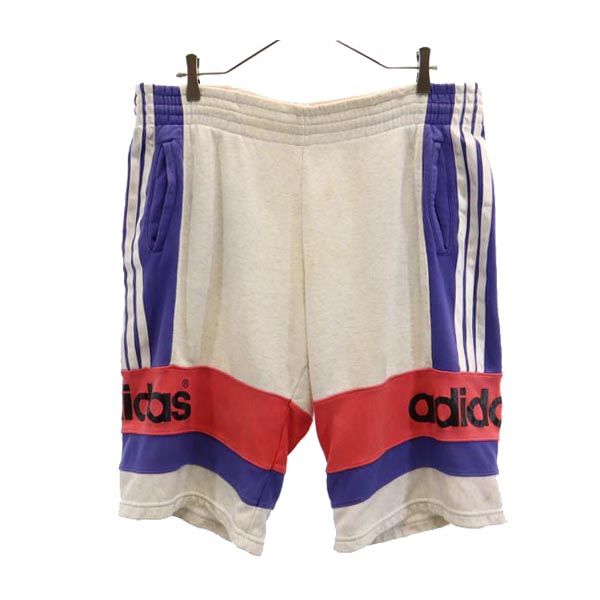 adidas アディダス ヴィンテージ デサント製 プリント スウェット ショートパンツ O グレー系 メンズ