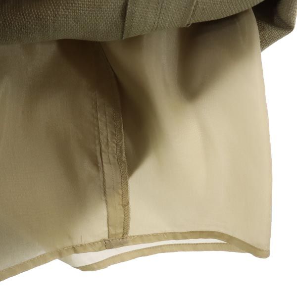 MAX MARA マックスマーラ イタリア製 リネンブレンド ミディ丈 台形 スカート 36 ベージュ レディース