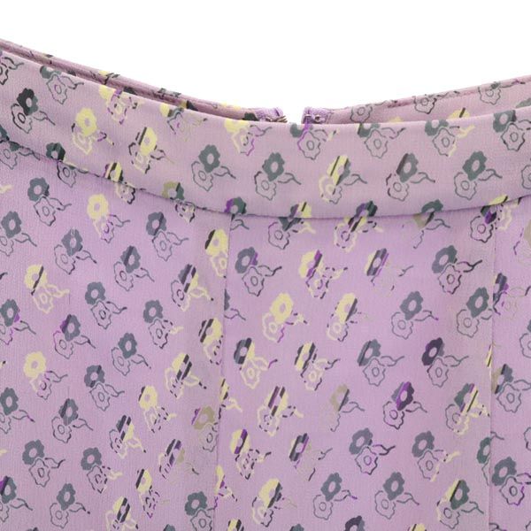 Calvin klein カルバンクライン 総柄 ミニ丈 マーメイドスカート 4 パープル系 バックジップ レディース