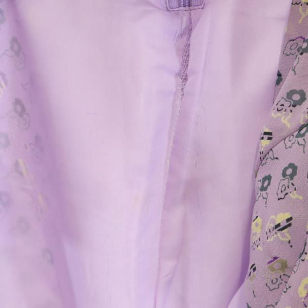 Calvin klein カルバンクライン 総柄 ミニ丈 マーメイドスカート 4 パープル系 バックジップ レディース