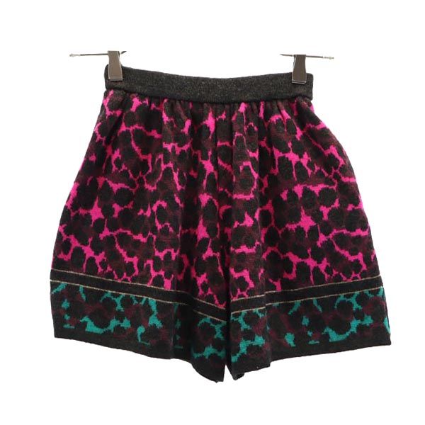YVES SAINT LAURENT イヴサンローラン ウールブレンド 総柄 ニット ショートパンツ 120 ピンク系 キッズ