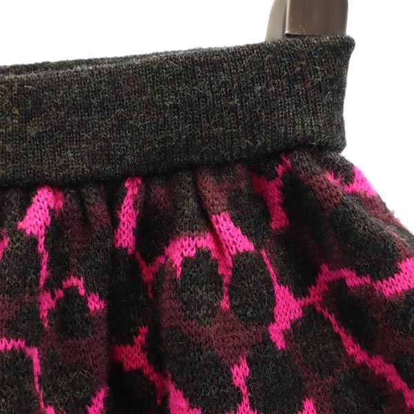 YVES SAINT LAURENT イヴサンローラン ウールブレンド 総柄 ニット ショートパンツ 120 ピンク系 キッズ