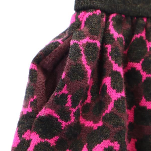 YVES SAINT LAURENT イヴサンローラン ウールブレンド 総柄 ニット ショートパンツ 120 ピンク系 キッズ