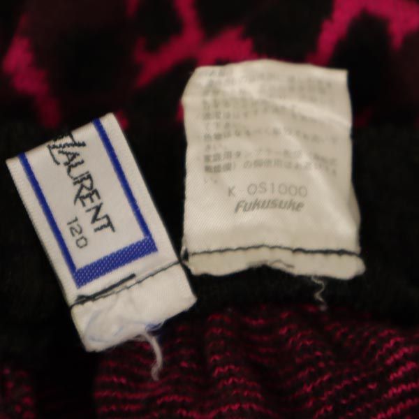 YVES SAINT LAURENT イヴサンローラン ウールブレンド 総柄 ニット ショートパンツ 120 ピンク系 キッズ