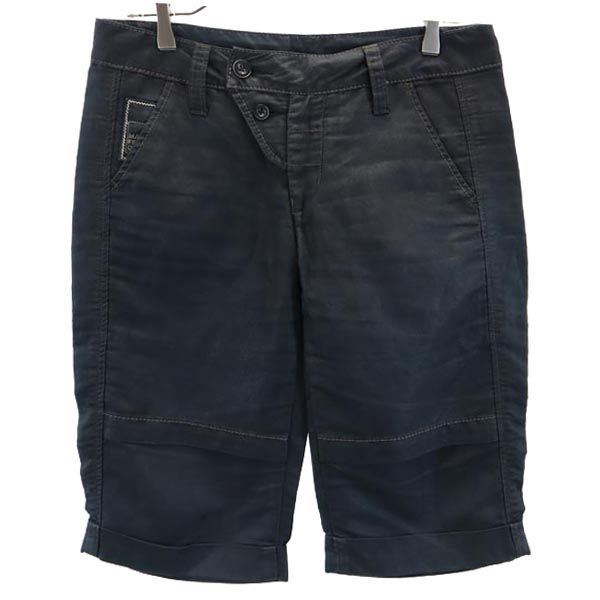 MARITHE + FRANCOIS GIRBAUD マリテフランソワジルボー リネンブレンド ショートパンツ M 黒 ハーフパンツ メンズ