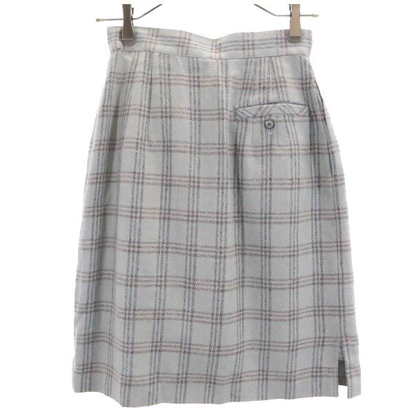 Chloe クロエ チェック ミニ丈 スカート 9 水色 レディース