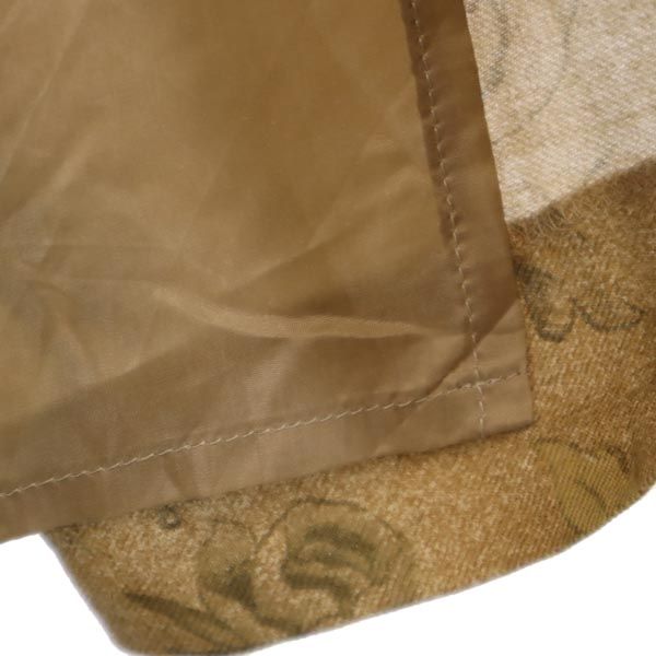 Burberrys バーバリーズ 90s オールド シルクブレンド 花柄 ミモレ丈 タック スカート 9 ブラウン系 レディース