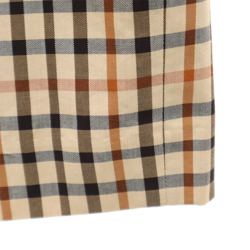 ダックス チェック柄 ミディ丈 タイトスカート 66-92 ブラウン系 DAKS レディース