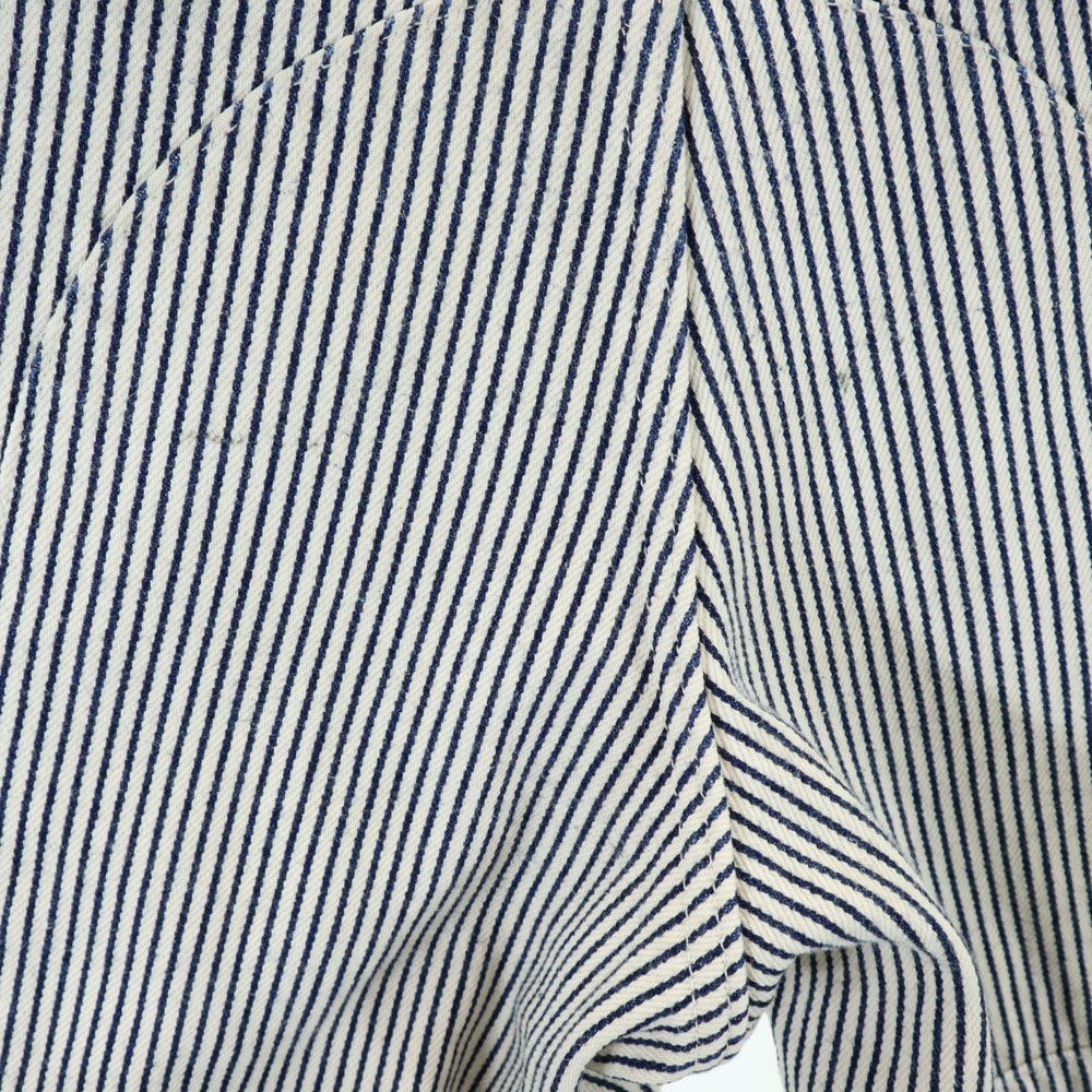 インターフェイス ストライプ柄 ヒッコリーデニム カーゴショートパンツ L ホワイト系 interface メンズ