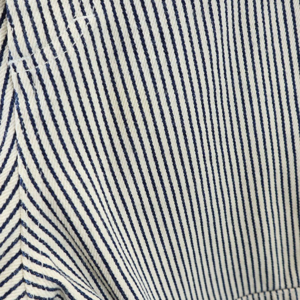 インターフェイス ストライプ柄 ヒッコリーデニム カーゴショートパンツ L ホワイト系 interface メンズ