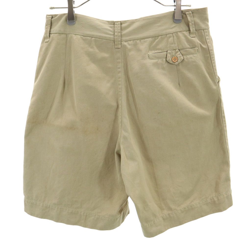 ミリタリー ショートパンツ ベージュ ボタンフライ メンズ