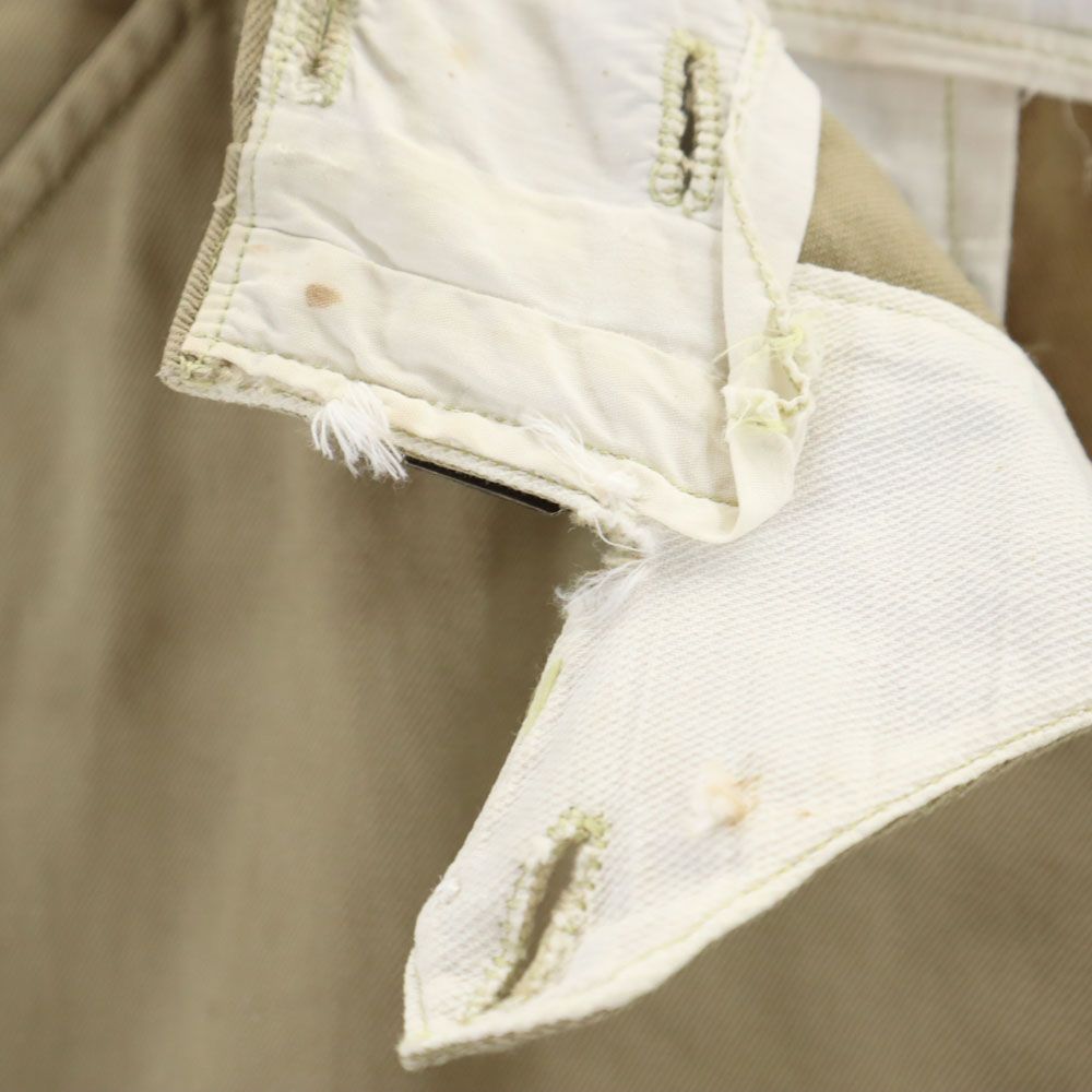 ミリタリー ショートパンツ ベージュ ボタンフライ メンズ