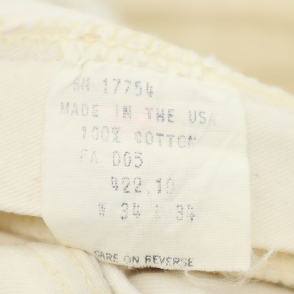 KEY キー 90s USA製 オールド カットオフ ペインターショートパンツ W34 ホワイト メンズ