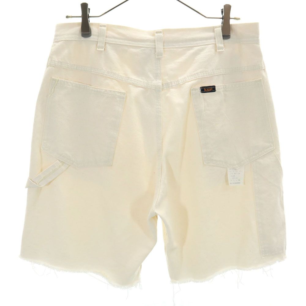 KEY キー 90s USA製 オールド カットオフ ペインターショートパンツ W34 ホワイト メンズ
