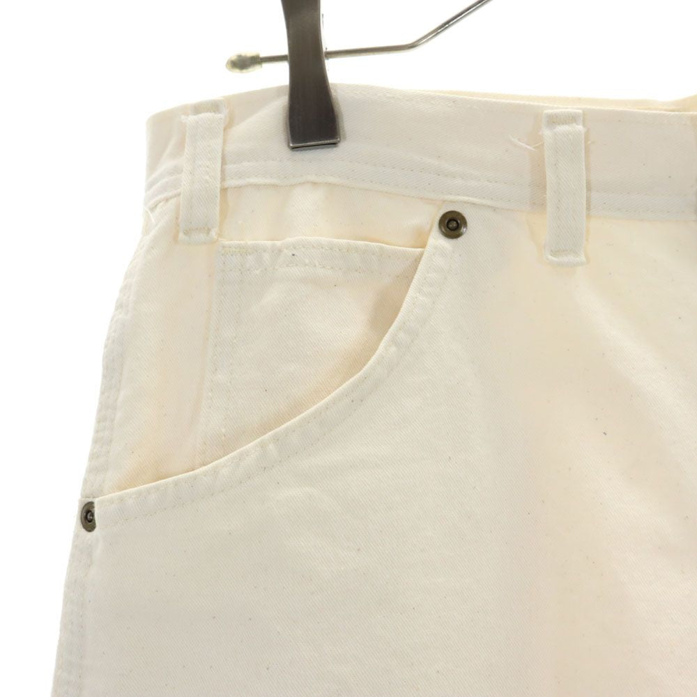 KEY キー 90s USA製 オールド カットオフ ペインターショートパンツ W34 ホワイト メンズ