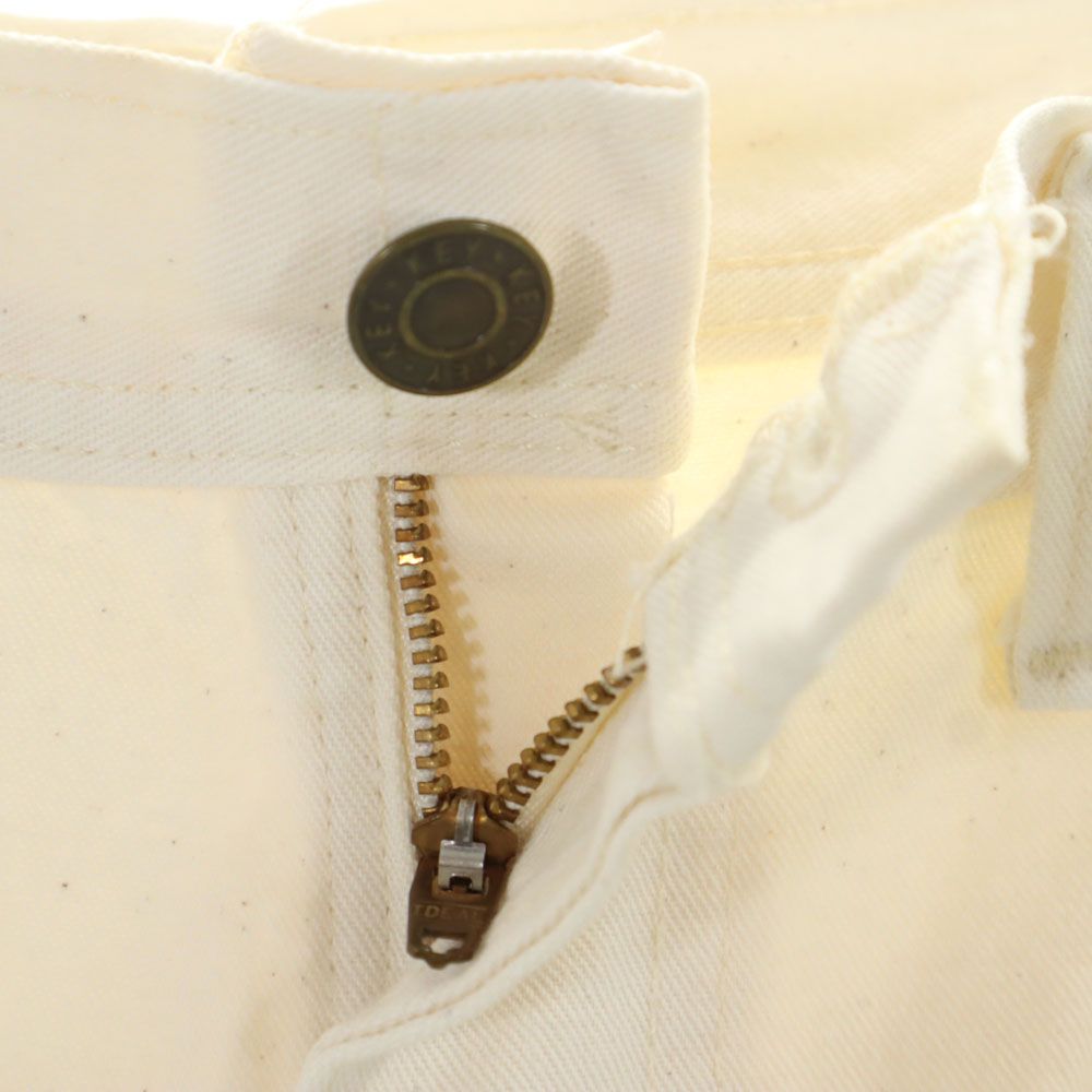 KEY キー 90s USA製 オールド カットオフ ペインターショートパンツ W34 ホワイト メンズ