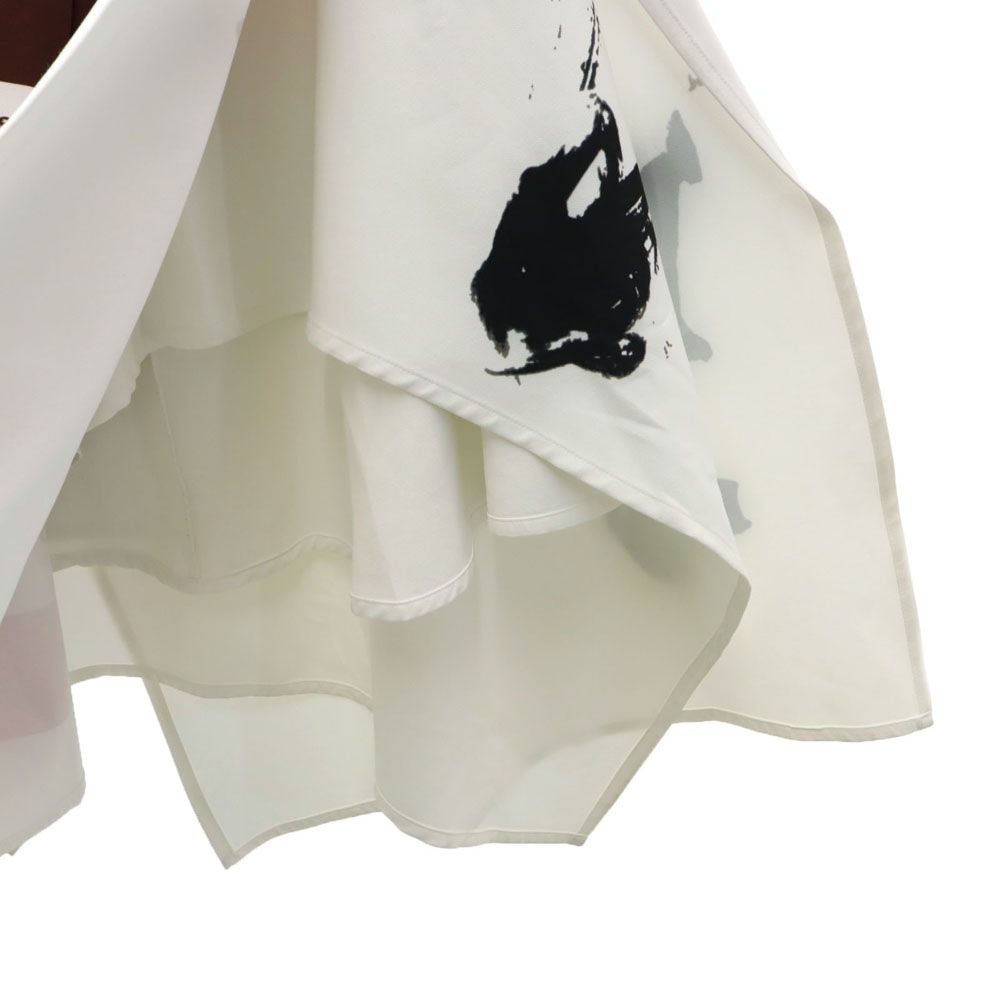 AMERI UNDRESSED アメリ ミディ丈 スカート S ホワイト系 バックボタン バックジップ レディース