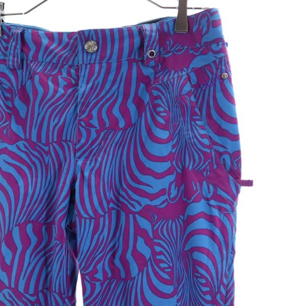 BURTON バートン 総柄 スノーボード 中綿入 パンツ M ネイビー系 スキー ウインタースポーツ スノボ メンズ