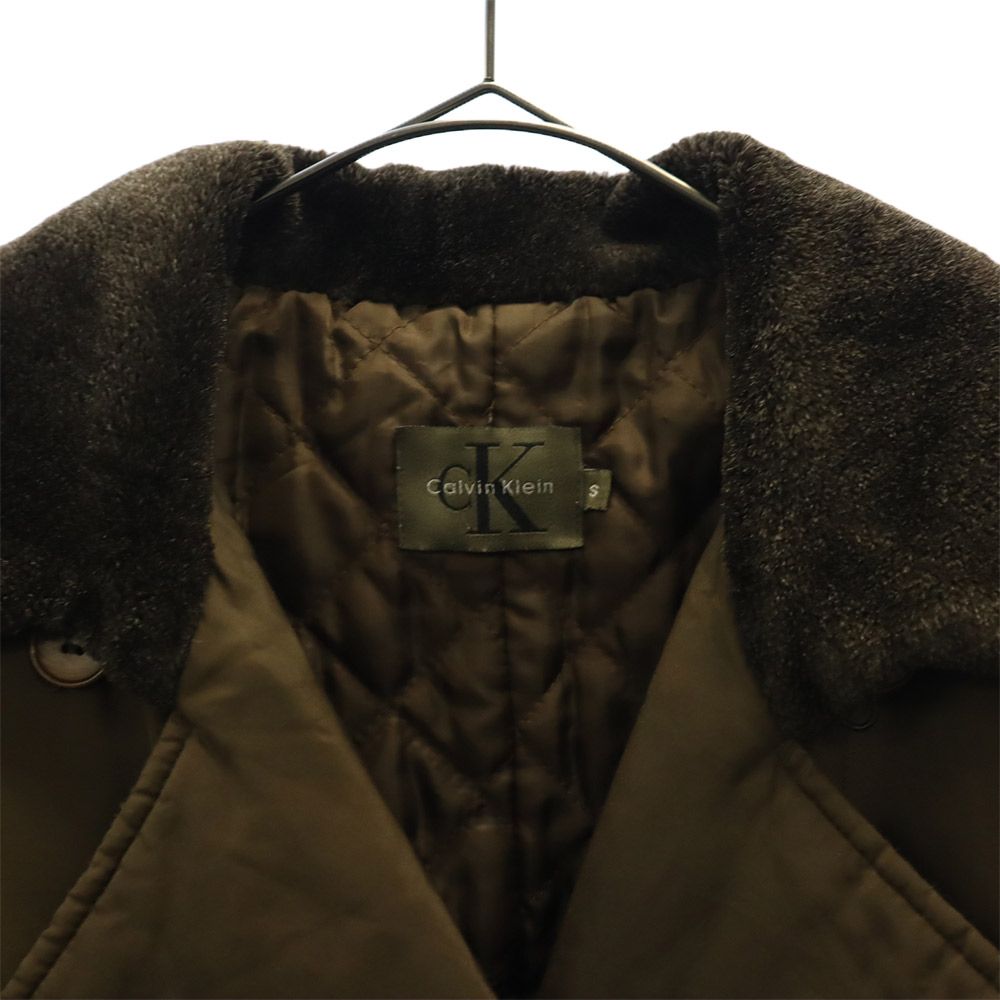 Calvin klein カルバンクライン 90s ダブルブレスト 中綿コート S ブラウン オールド ヴィンテージ レディース