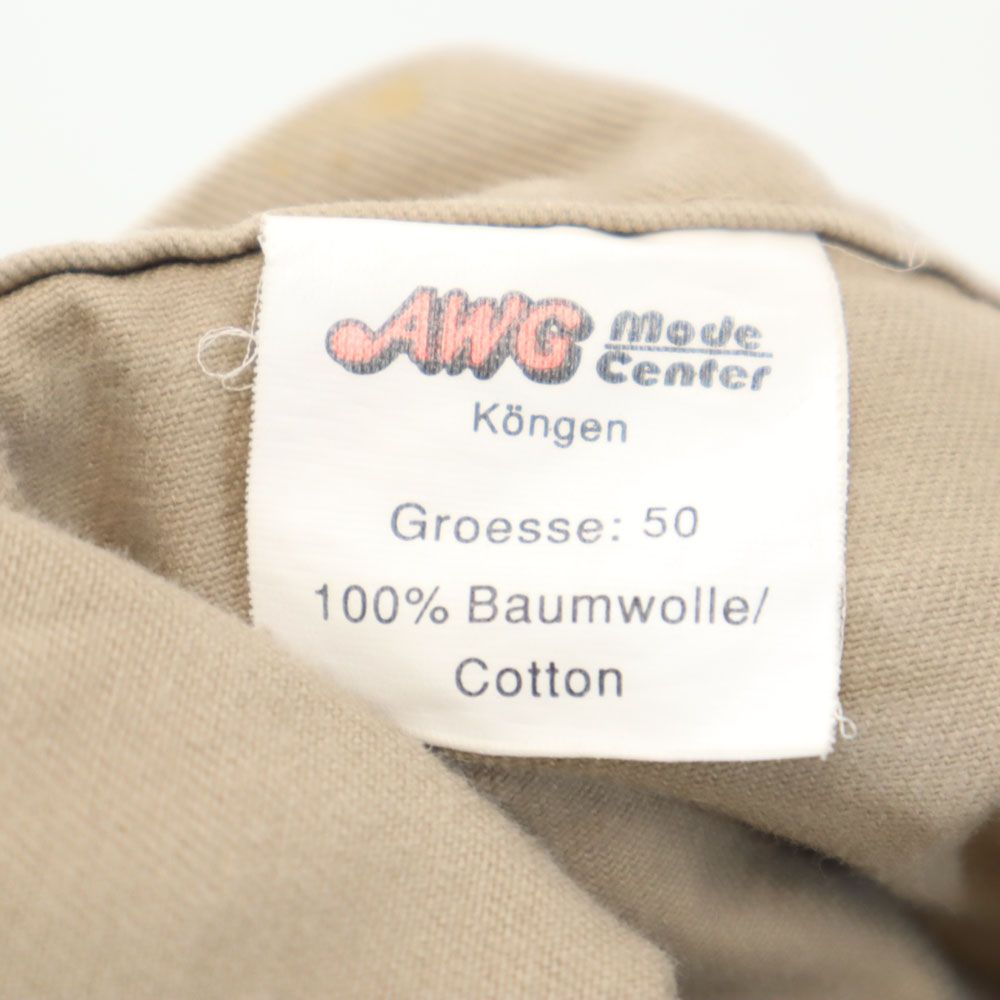 AWC mode center オーバーオール 50 ベージュ ボタンフライ メンズ