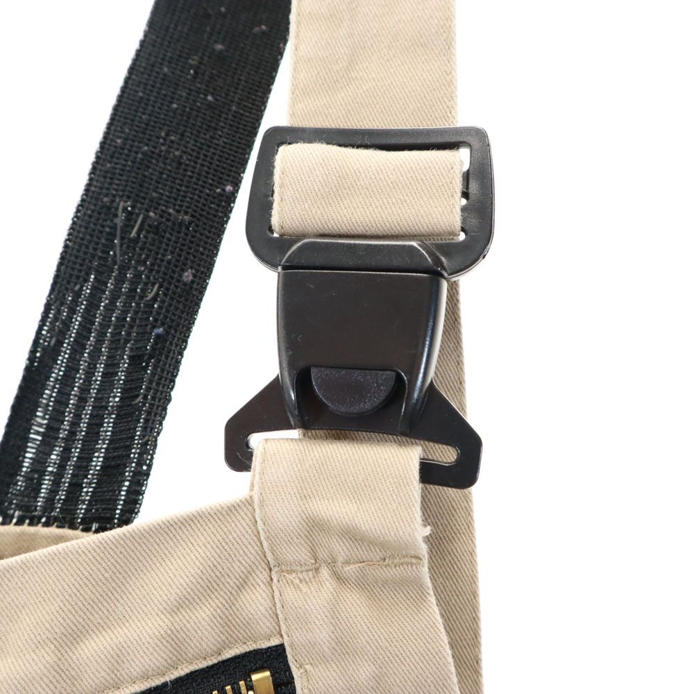 AWC mode center オーバーオール 50 ベージュ ボタンフライ メンズ