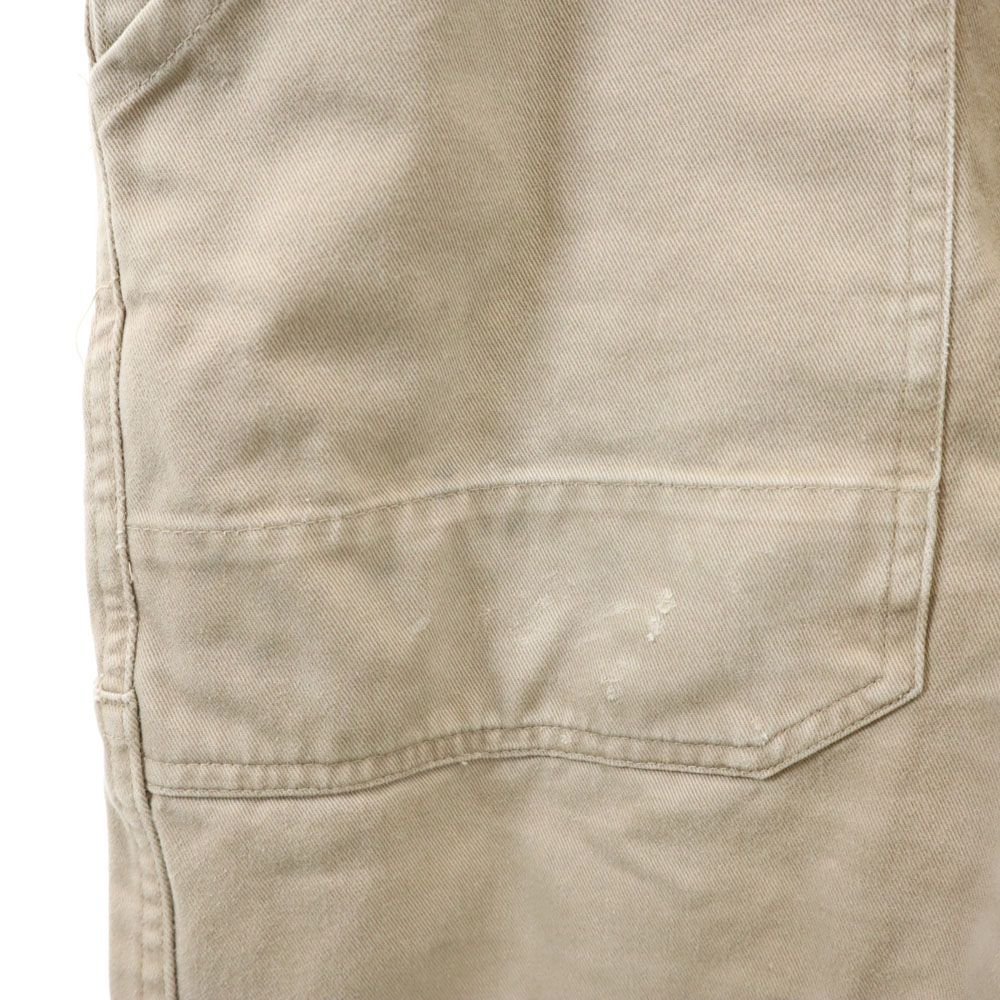 AWC mode center オーバーオール 50 ベージュ ボタンフライ メンズ