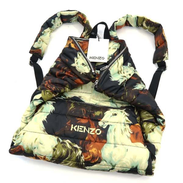 未使用 KENZO ケンゾー 21AW kenzomania 2WAY FA65SA003F23 総柄 キルティング デイパック  バックパック メンズ